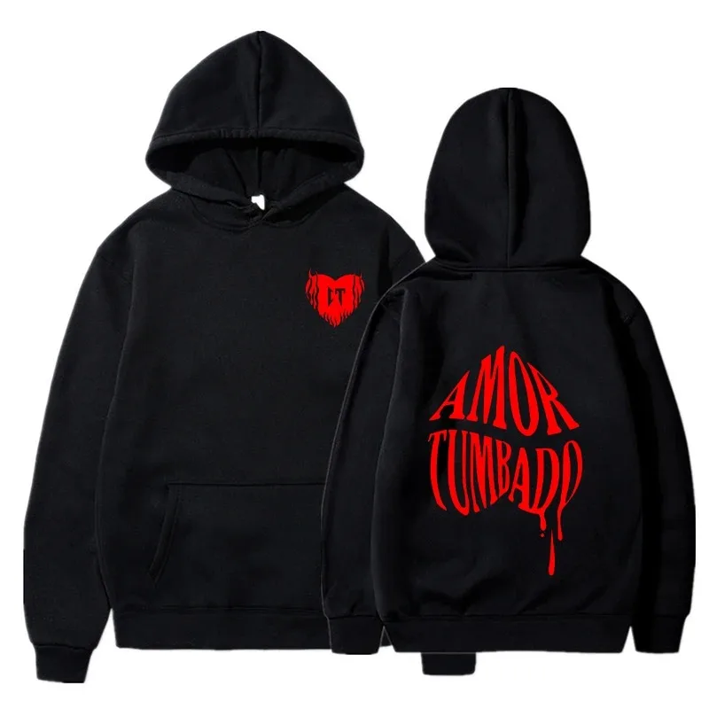 

Amor Tumbado Corridos Tumbado Hoodies, masculino e feminino, pulôver casual com capuz, moletons Harajuku 2024