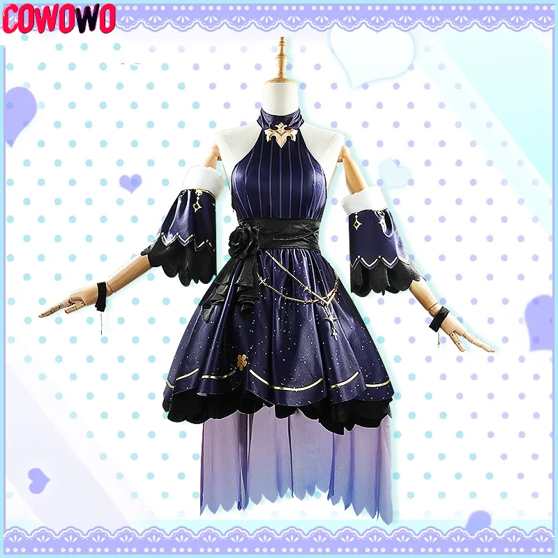 

COWOWO Nijisanji Short Black Hair Inui Toko Dress Cosplay Costume Cos Game Anime Party Uniform Hallowen Play Clothes Clothing