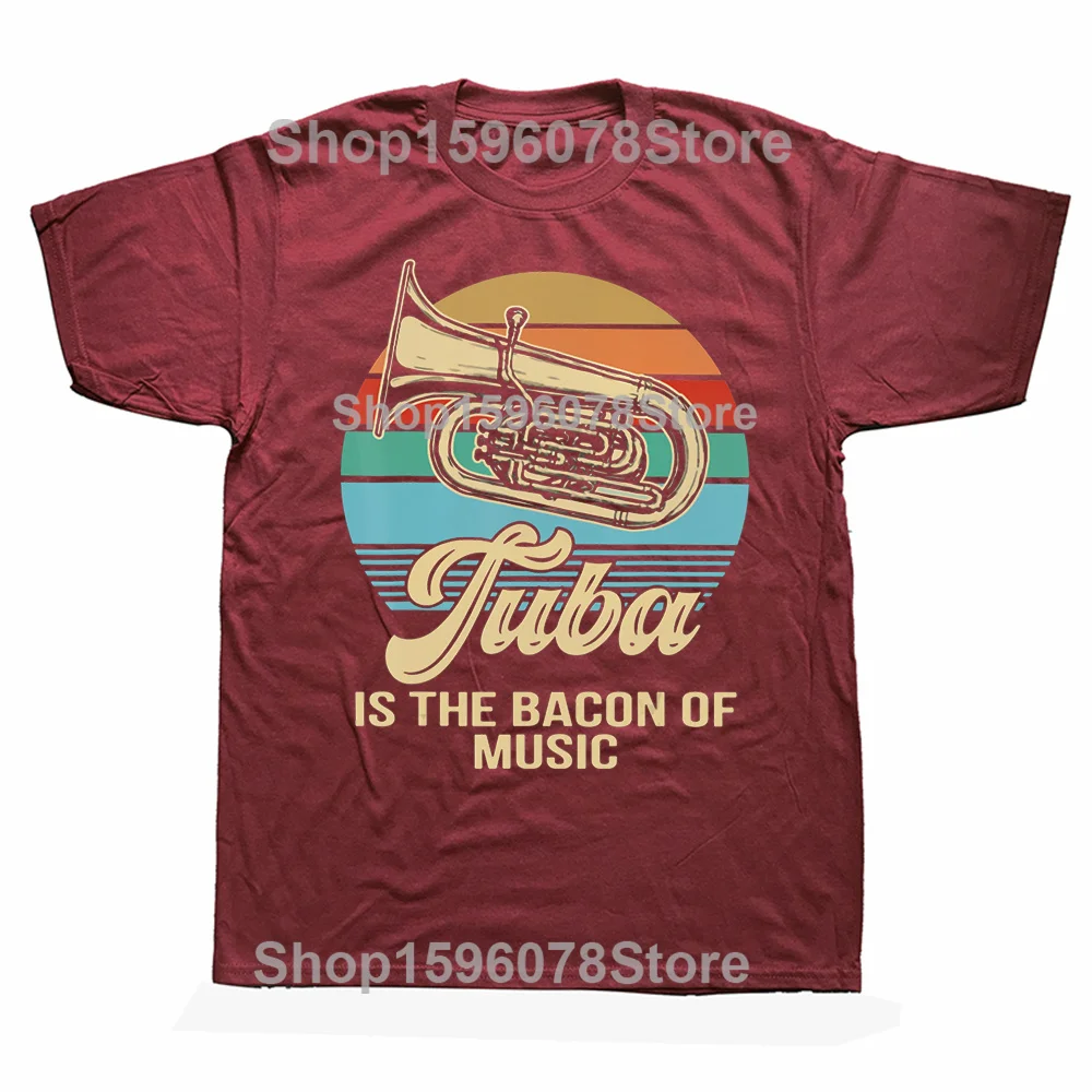 Funny Tuba Music Unisex Cotton Streetwear T-Shirt - Humor Loose Fit Short Sleeve