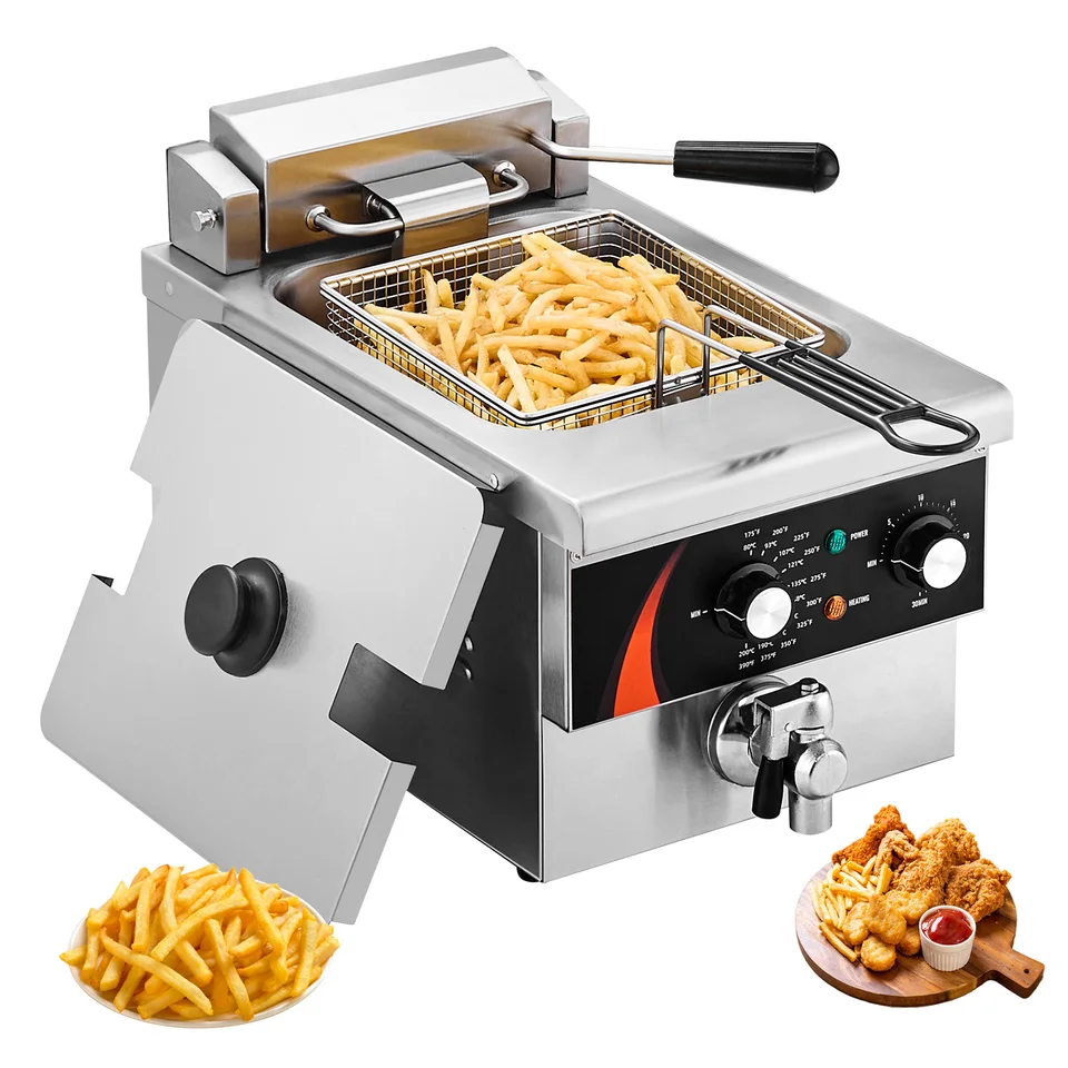 Commercial 9Qt Deep Fryer with Temperature Control