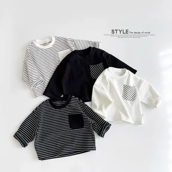 Trendy Striped Long-Sleeve T-Shirt 1