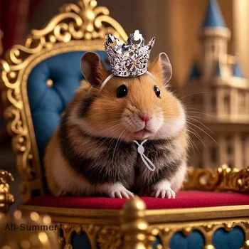 Shining Fashion Hamster Crown Small Animals Wearing Crown Headwear Pet Clothing Accessories For Guinea Pig Hamster Pet Supplies