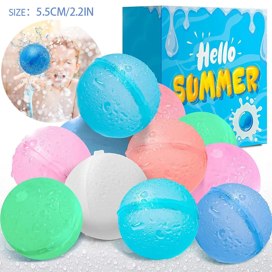 XIEXIESHER 50 Globos De Agua Reutilizables – Bolitas De Esponja De Colores Para Juegos Acuáticos, Piscina, Playa Y Diversión En Verano Para Niños Y Adultos