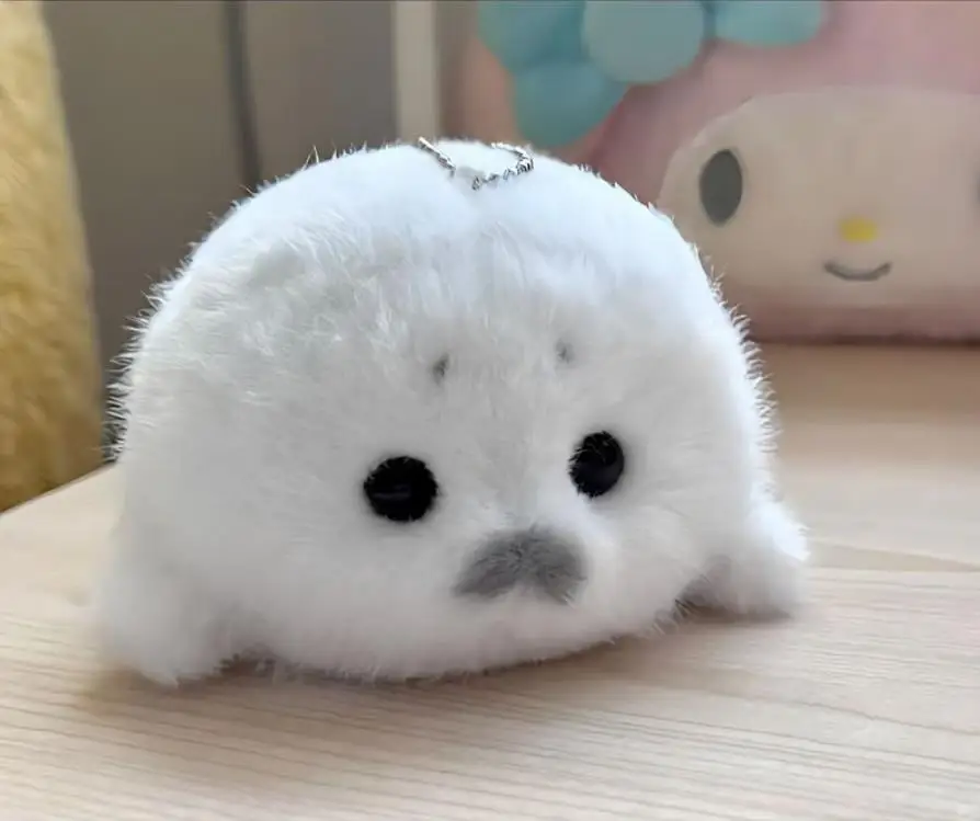 Jouet en peluche mignon et drôle, décoration suspendue d'un sceau, porte-clés animal marin réaliste, cadeau souvenir de voyage, 2025