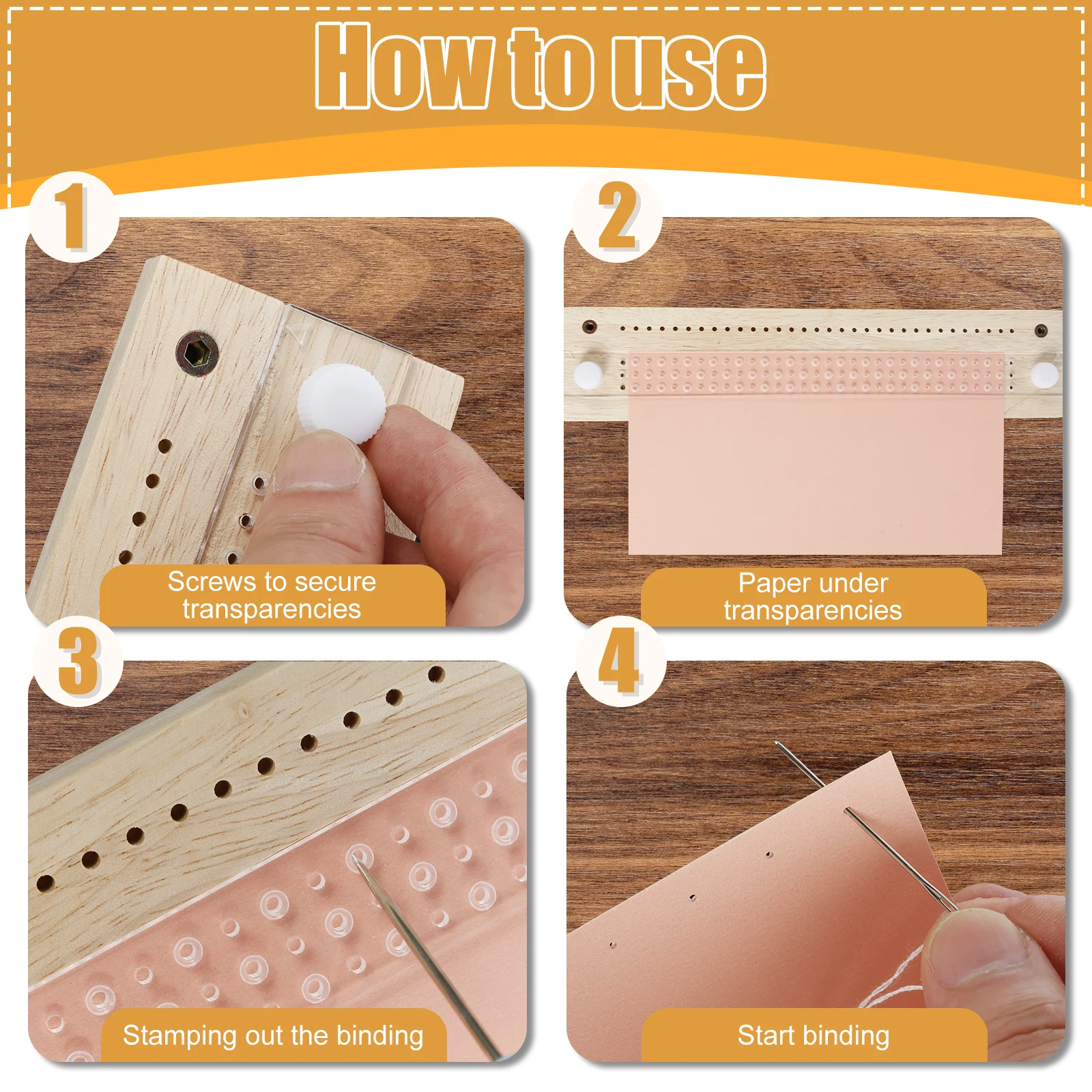 Scrapbooking Tools Book Binding Kit Beginner Starter Notebook DIY Craft Complete Bookbinding Ruler Templates Plastic Cover