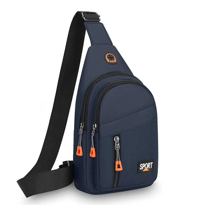 Neutral crossbody bag - adjustable shoulder strap, chest bag, zipper closure for outdoor sports, travel, and daily use