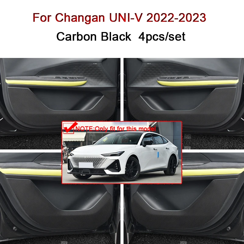 

Для Changan UNI-V UNIV 2022-2023 Автомобильная дверь противоударный коврик углеродное волокно кожаная текстура Противоударная Защитная Наклейка автомобильный аксессуар