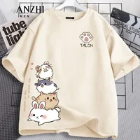 Kids Summer Cotton Short Sleeve T-Shirt Top Cute Critter Print Girls School T-Shirt Home Soft Pajama T-Shirt Street Tee Tops 1