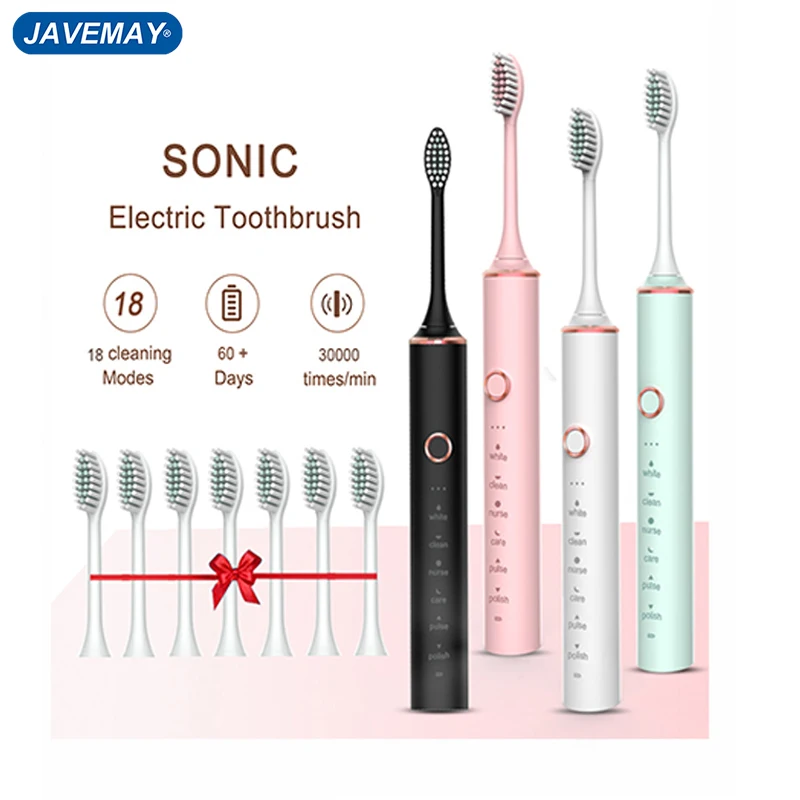 Sonic Electric Toothbrush 18 Gear Smart Timer USB Fast Charging Tooth Brush IPX7 Waterproof  Adult Ultrasonic Toothbrush J272
