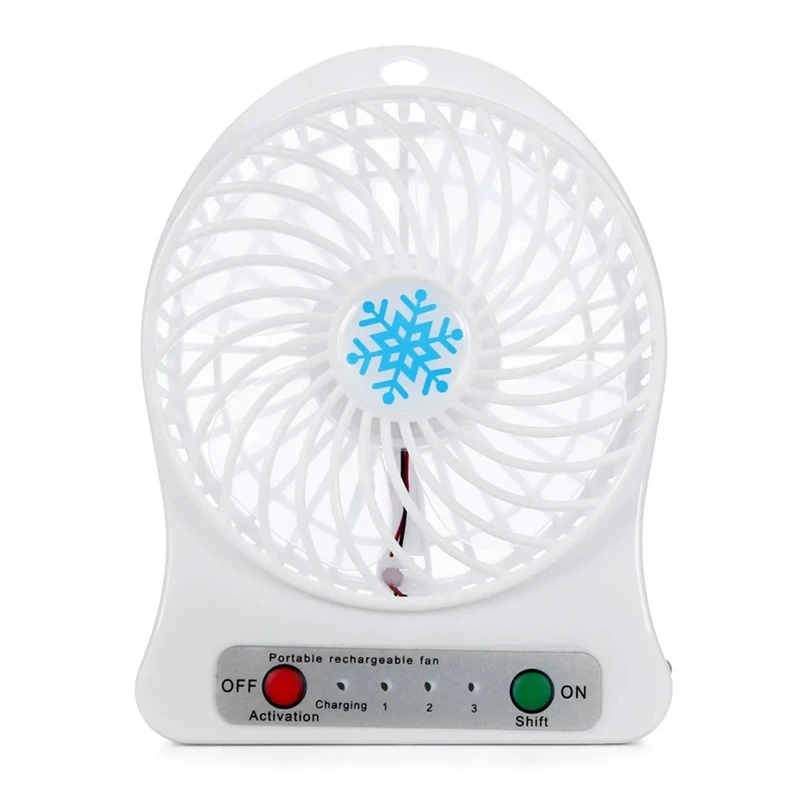 

Portable Rechargeable LED Light Fan Air Cooler Mini Desk USB Third Wind Fan Cooling Handheld Mini Fan