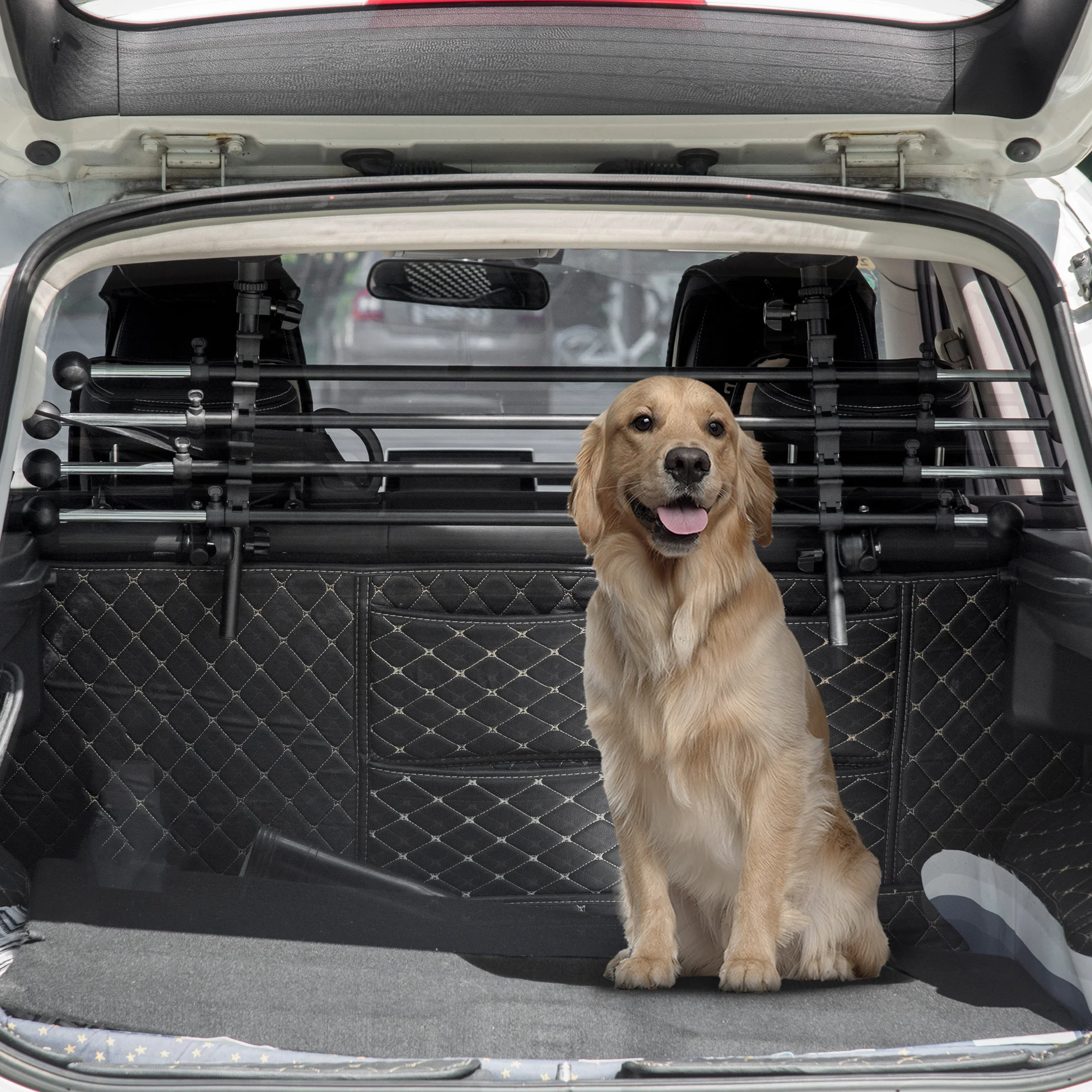 Suv Boot Divider For Dog Small Dog Harness Suv Dog Barrier For Cargo Area  Escape-Proof Car