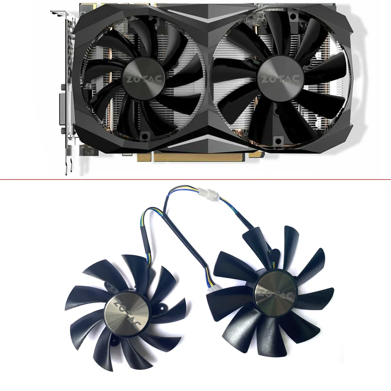 Ventola Di Raffreddamento 100Mm 87Mm Per Zotac Gtx 1060 1070 Ti Mini Ha 1080 Ti Mini Dual Graphics Card Cooler Dc 12V 0.45A Muslimga92S2H