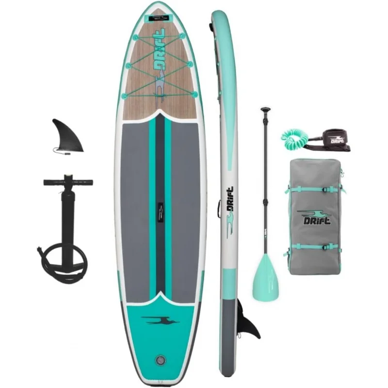 Drift Inflatable Stand Up Paddle Board - SUP Paddle Board and Accessories, Including Pump, Paddle, and More 1