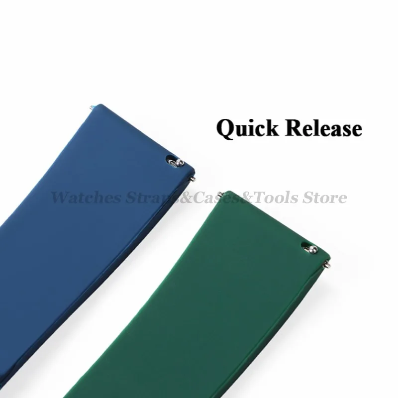 Versatile Quick Release Silicone Watchband - Multiple Sizes with Rubber Straps