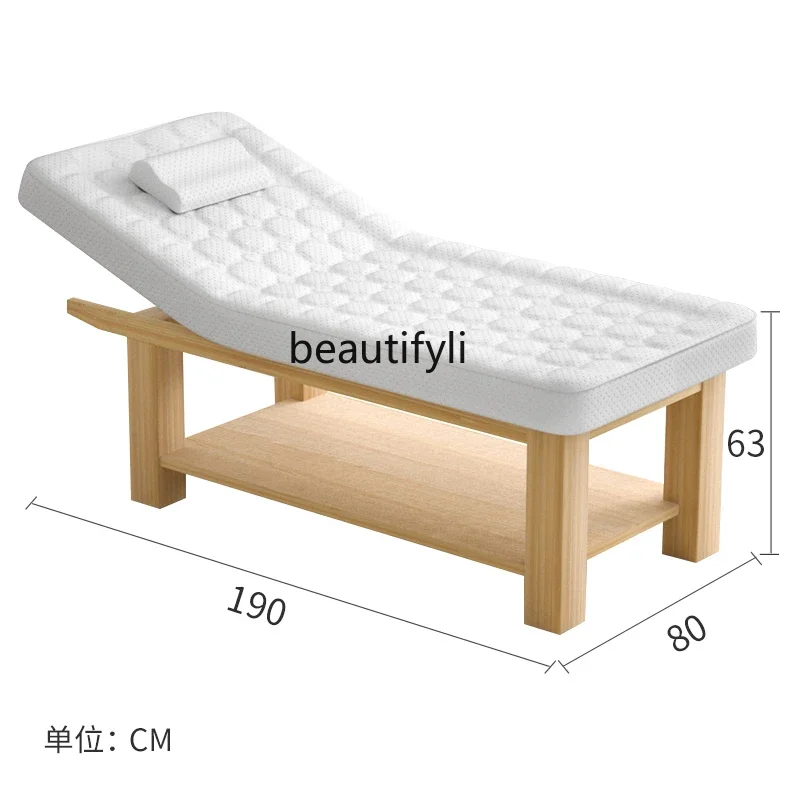 

Solid Wood Facial Bed Latex Massage Couch Massage Bed Beauty Salon Special Physiotherapy Bed