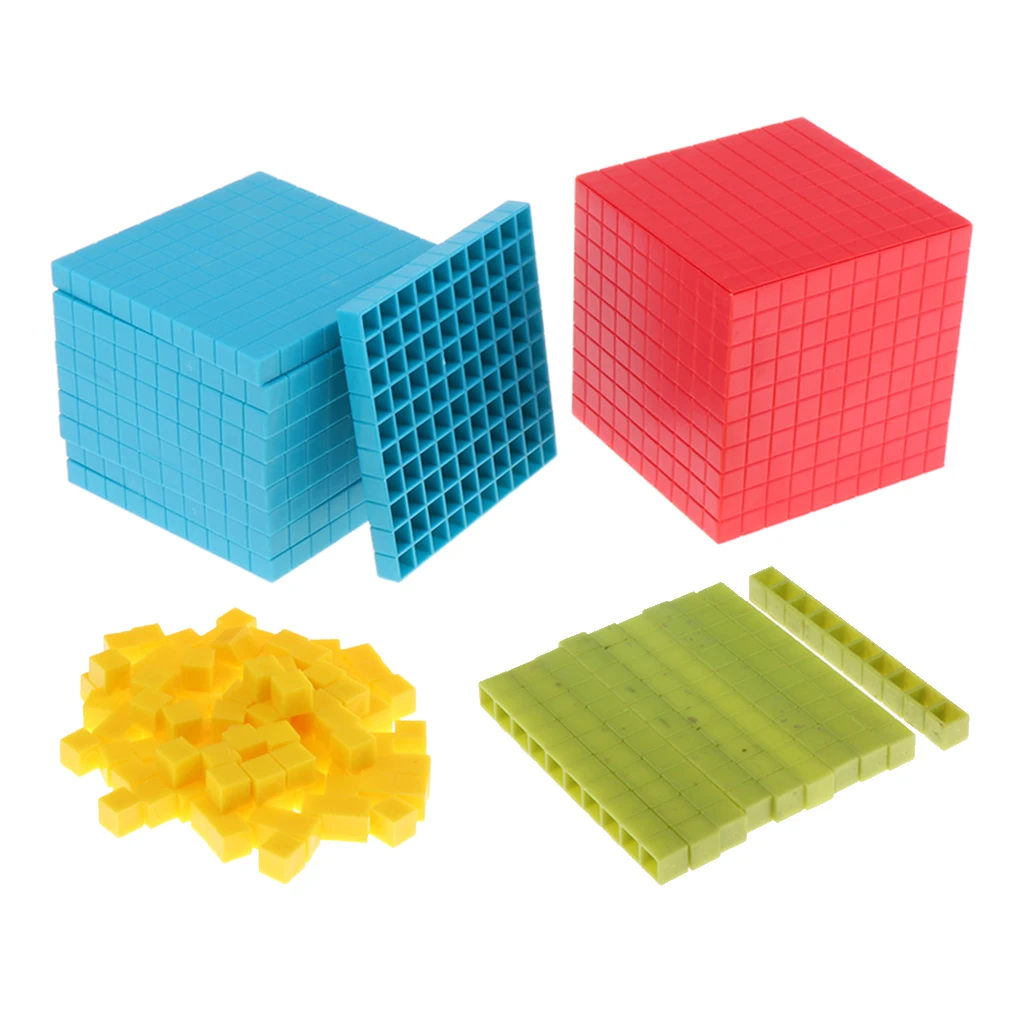 121x Montessori Math Decimal Cube Kid`s Preschool Educational Toys 10cm