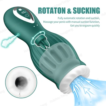 Male Automatic Sucking Vagina Pussy Masturbation Cup Hands Free Real Blowjob Masturbator Adult Sex Toys For Men
