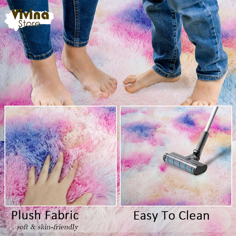 Cute Plush Fluffy Carpet Circle Bedroom Carpet For Kids Room Soft Round Carpet Hairy Girl Bed Rug Shaggy Room Decor Pinterest