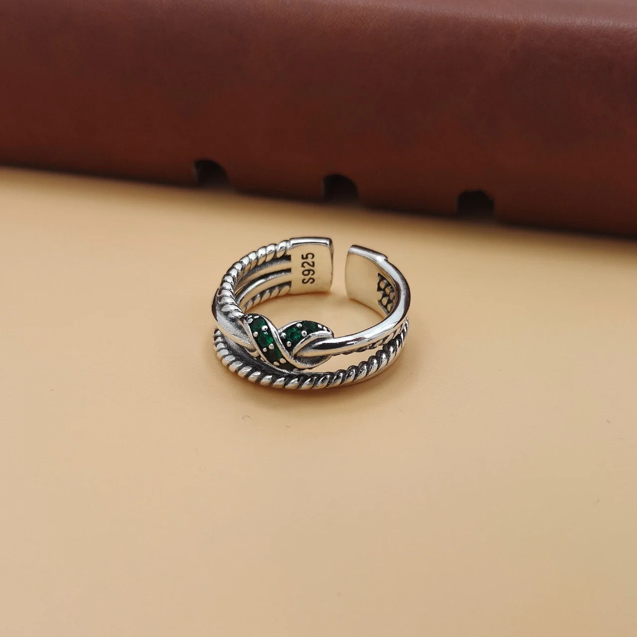 Adjustable Silver Multi-layer Winding Inlaid Zircon Ring