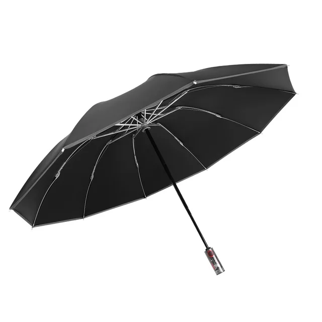 Fully Automatic10-bone Sunny Umbrella with Transparent Handle