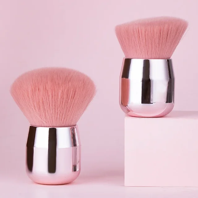 Soft Mushroom Head Loose Powder Makeup Brush, Angled Contour Brush, Large Powder Contour Blush Makeup Brush 2