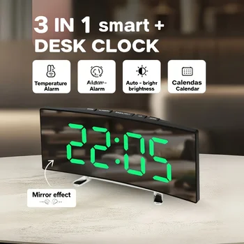 LED Mirror Digital Alarm Clock 1