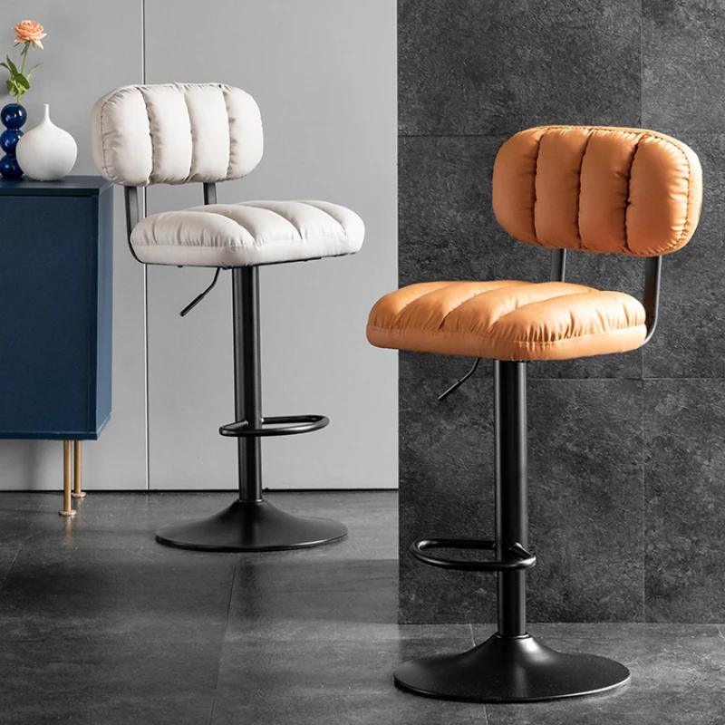 

Nordic Reception Bar Chairs Manicure Design Salon Counter Modern Chair Swivel Make Up Bancos De Bar Cadeira Furniture HD50BY