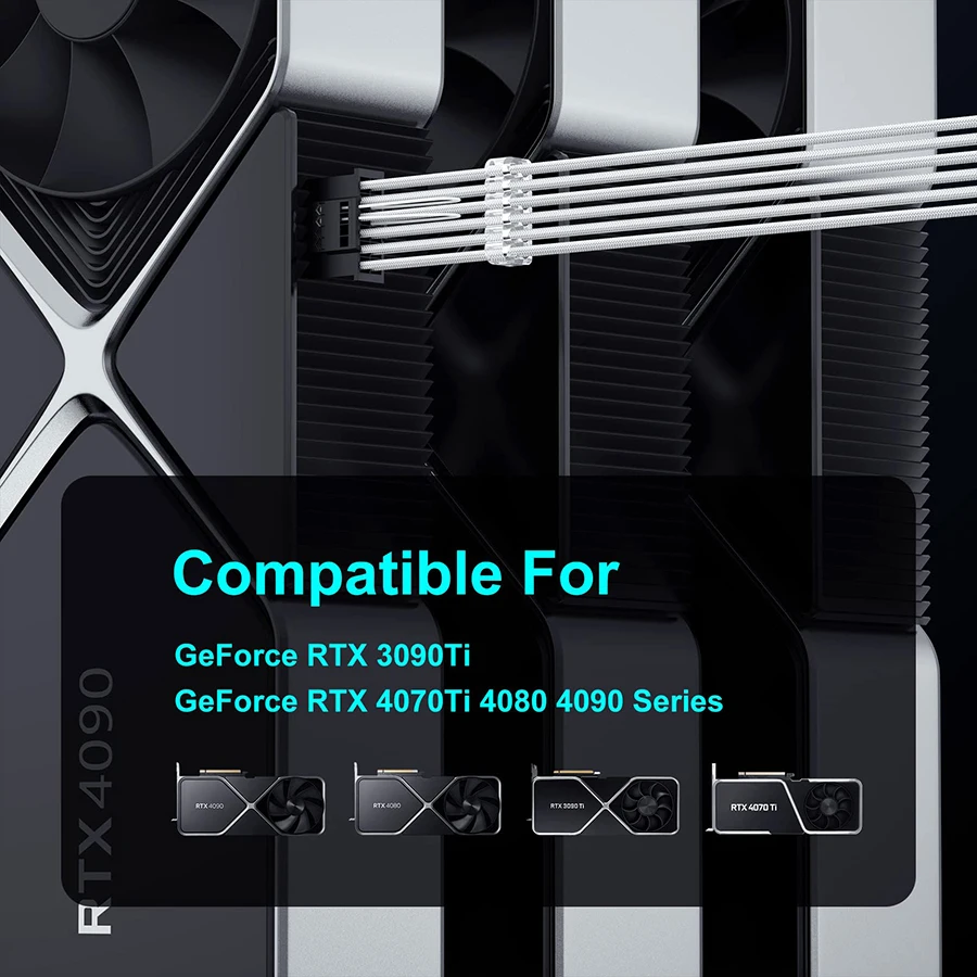 TEUCER PCI-e GPU Cable 12+4Pin 12VHPWR Modular Power