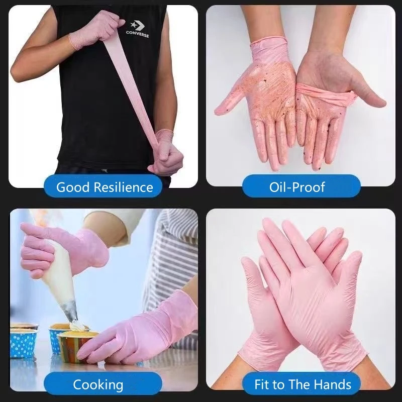 Gants Nitrile Jetables Lot de 100 : Protection et Confort pour Tous Vos Usages, gants blancs en taille S enroulés, prêts à l'emploi.