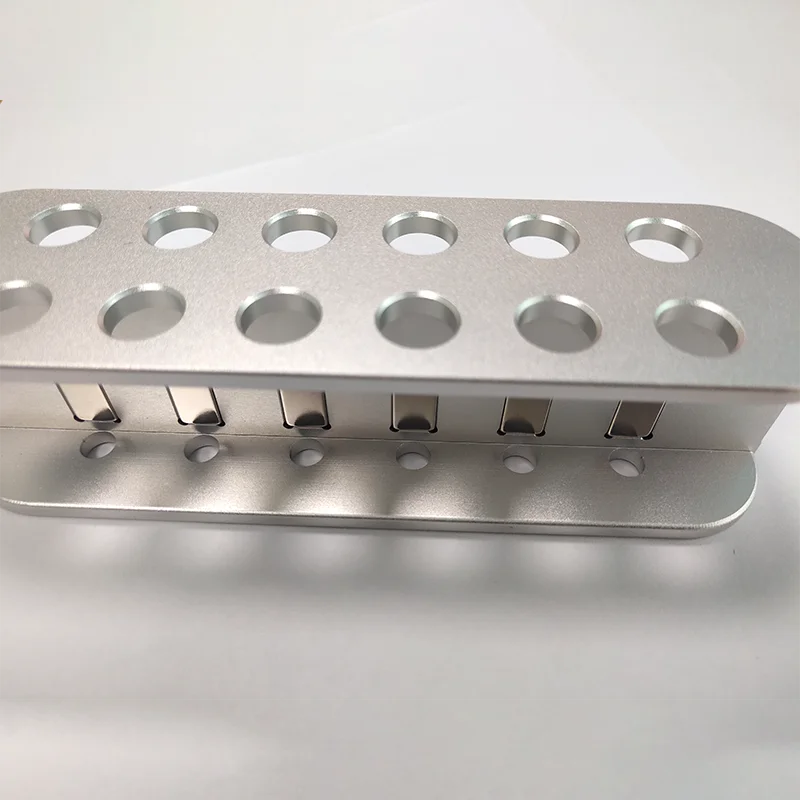 

12-hole aluminum magnetic rack 1.5ml/0.5ml centrifuge tube ep tube dual-use biological laboratory magnetic bead sorting rack