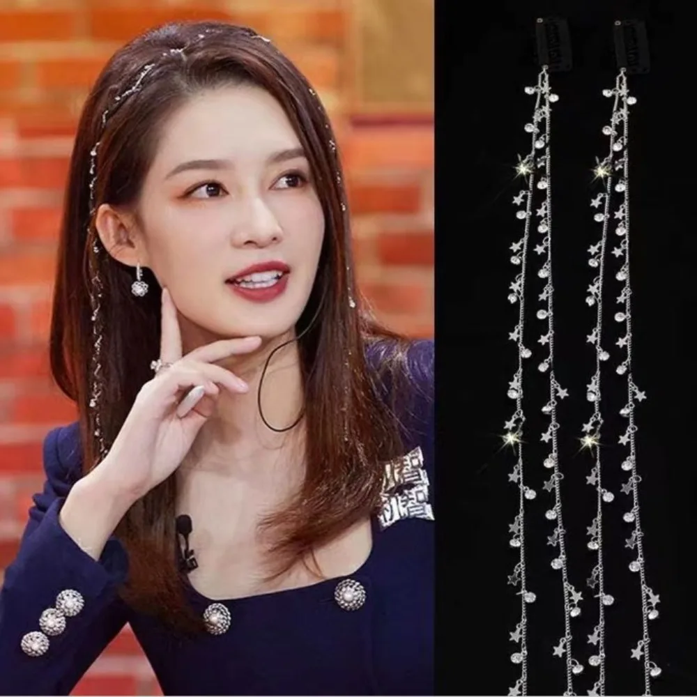 Practical Accessories Women Hair Clips Star Shaped Decoration Hairpin Rhinestone Horsetail Embellishment Hair Clip