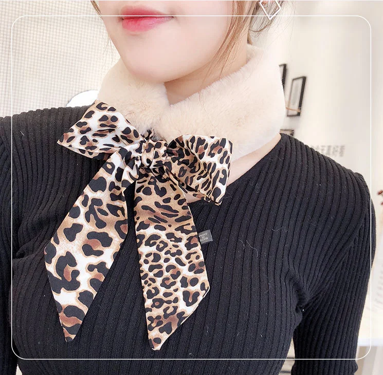 2022 New Leopard Printed Silk Scarf Women Scarf Warm Soft Cashmere Thicken Shawls Scarves for Women Scarves Women Ring Present