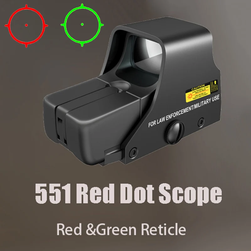 

Red Dot Sight Tactical Optical Reflex Red/green Dot Scope Adjustable Brightness for Hunting Shooting 551 Compact Riflescope