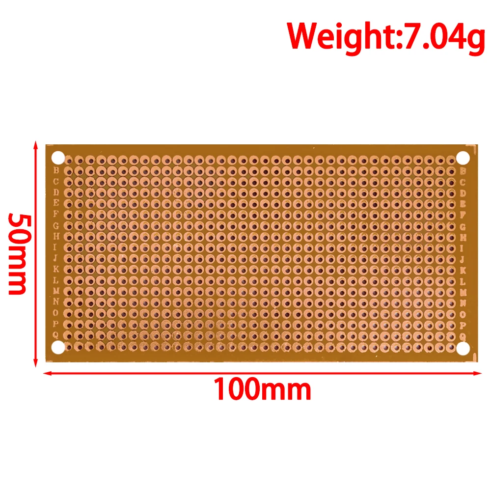 5×10cm 단면 주석 도금 구리 프로토타입 PCB, DIY 취미용 범용 브레드..