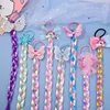 Girls Colorful Unicorn Hair ScrunchiesWig Pigtail Elastic Hair Rings Ponytail Hair Ropes for Girls Sequin Glitter Kids Headwear 1