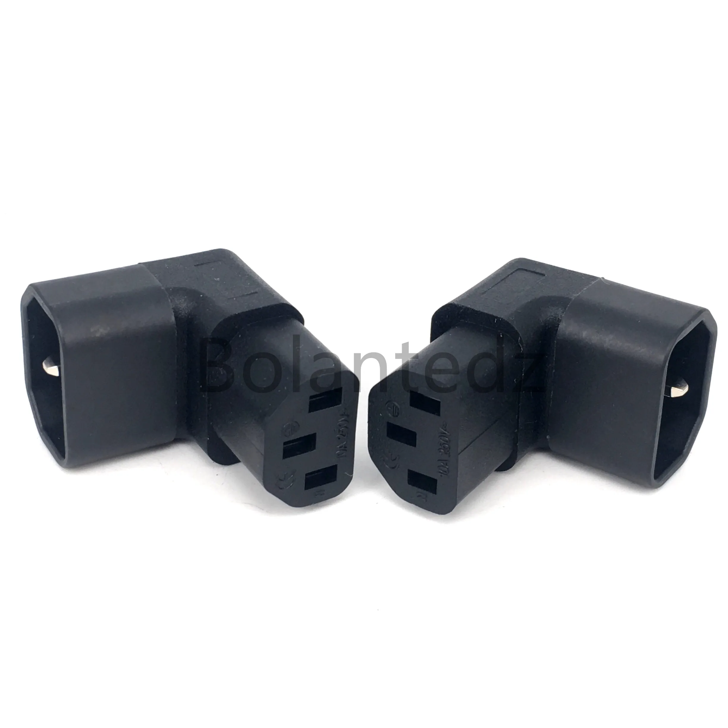 Power Plug Connector 3Pin IEC Connector Down UP 90 Angled IEC 320 C14 Male to C13 Female AC Plug For Lcd Wall Mount TV