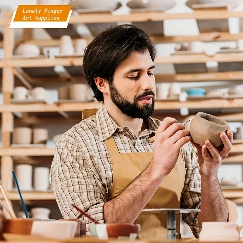 11pcs Pottery Clay Sculpting Modeling Tool Set Double-Sided Ceramic Polymer Clay Carving Smooth Wooden Handle