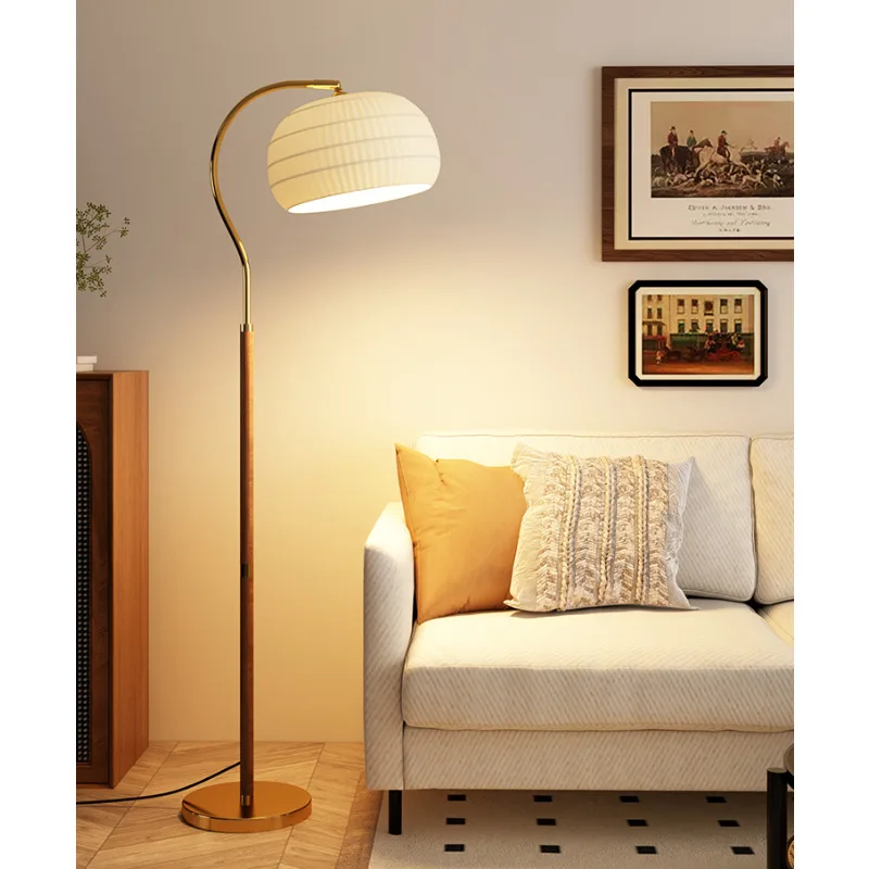 

Remote Control Dimmable Wood E27 Led Floor Lamps for Living Room Bedroom Study Sofa Beside Standing Light Home Decoration