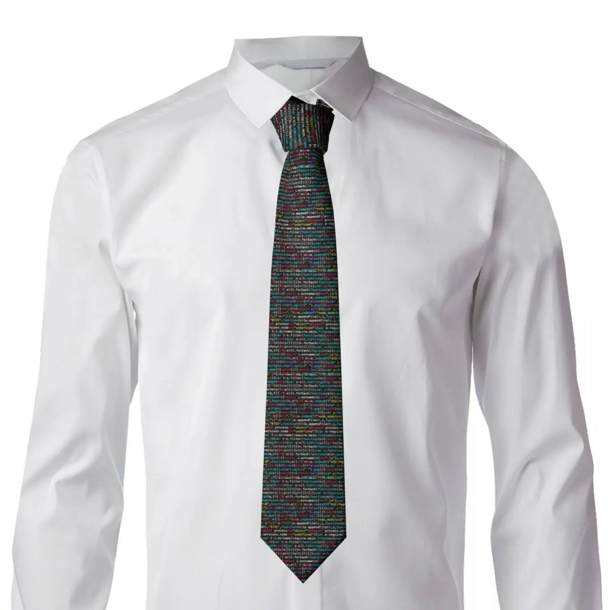 Coding Programmer Nerd Geek Neckties Men's Silk Science Hacker Computer Code Neck Ties for Office