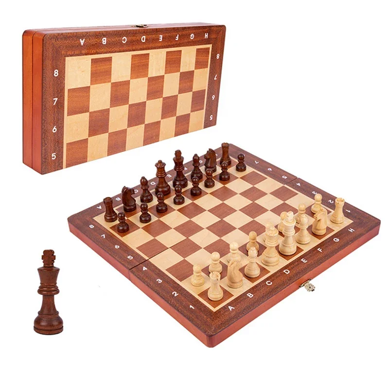 Folding Wood International Chess Board Game International Chess  Entertainment Recreation Xadrez Tabuleiro Jogo Family Game