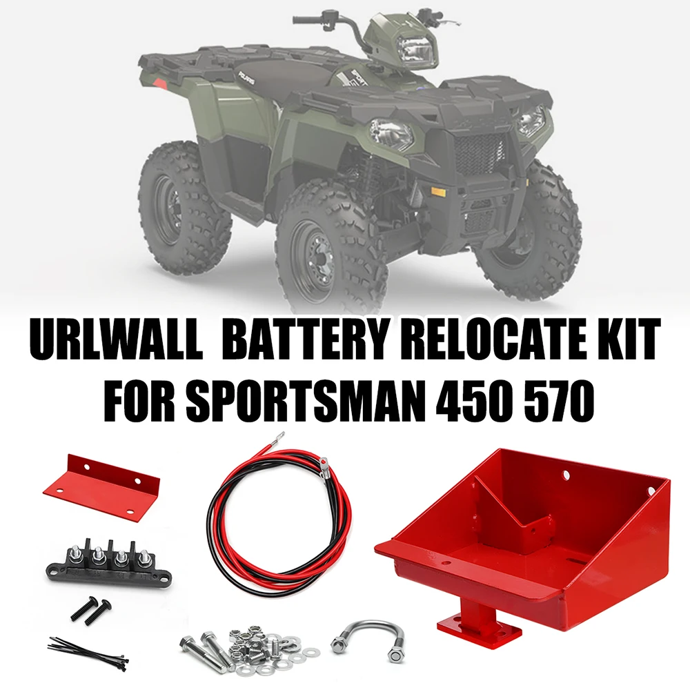 Motorcycle battery New cross-country motorcycle battery relocate kit for Polaris 2014-20 Sportsman 450 570