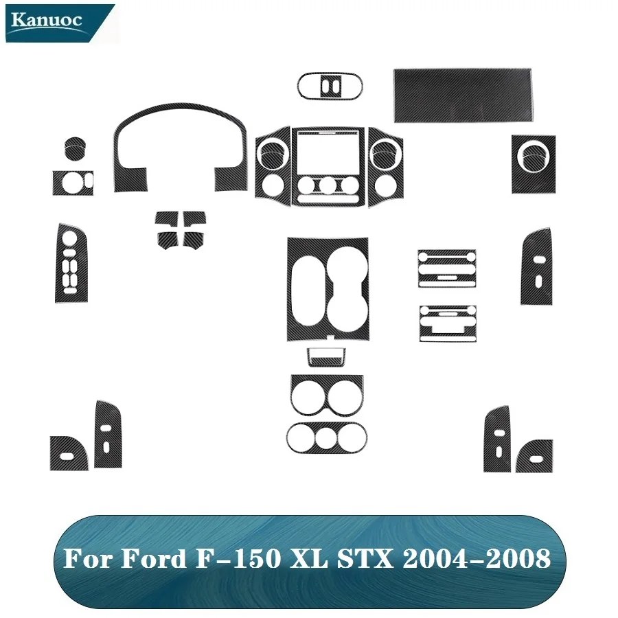 

Черные наклейки из углеродного волокна для Ford F-150 XL STX 2004 2005 2006 2007 2008, аксессуары для интерьера автомобиля