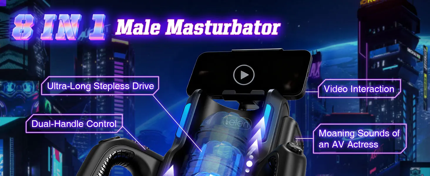 HeartCaptor Electric Male Masturbator Cup Automatic Telescopic Thrusting Handsfree Adult Toy - Details 41