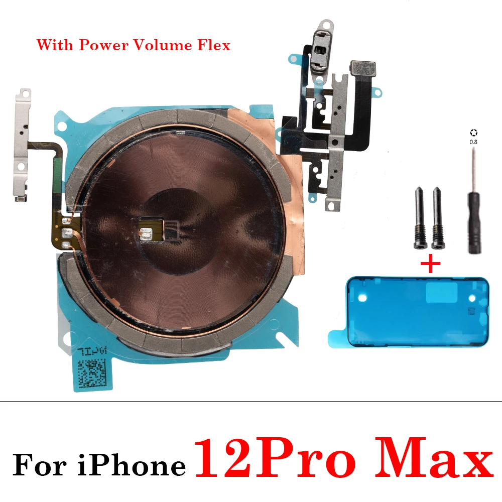 Wireless Charging Coil with NFC and Integrated Power Volume Flex Cable
