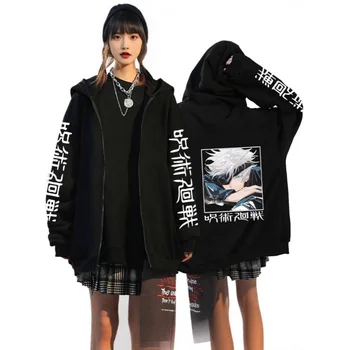 2025New Spell Battle jujutsu kaisenFive Wu Zipper مقنعين سترة معطف الرجال 3
