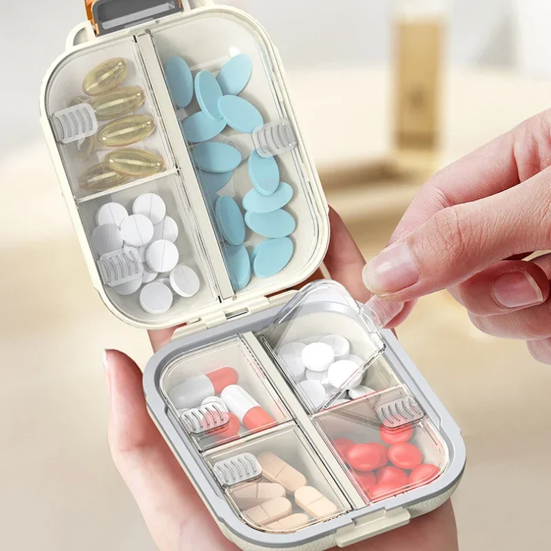 7 Grids Weekly Portable Travel Pill Cases Box Sealing Moisture-Proof Pills Container Storage Tablets Vitamins Medicine Organizer