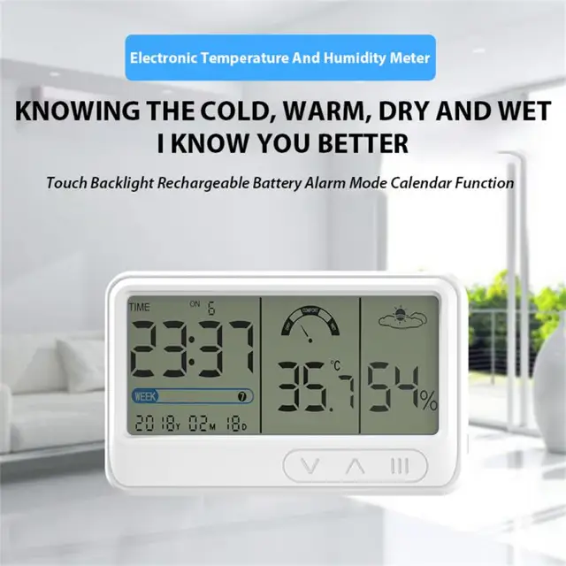 Lcd Digitális Hőmérő Higriller Beltéri Otthoni Hőmérséklet Páratartalom Érzékelő Mérőeszközök Kiegészítők Szerszámok - Image 4
