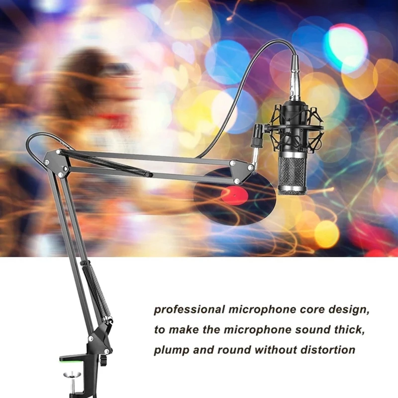 

BM800 Professional Suspension Microphone Kit Live Broadcasting Recording Condenser Microphone Set