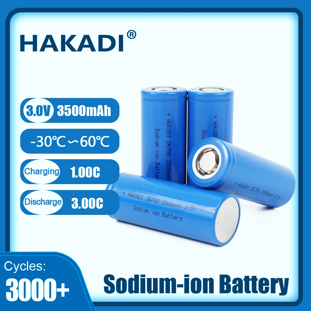 Hakadi-baterias Recarregáveis para Descarga de Baixa Temperatura 3v 3500mah 26700 High Rate Safe Cell Faça Você Mesmo 420 Pcs
