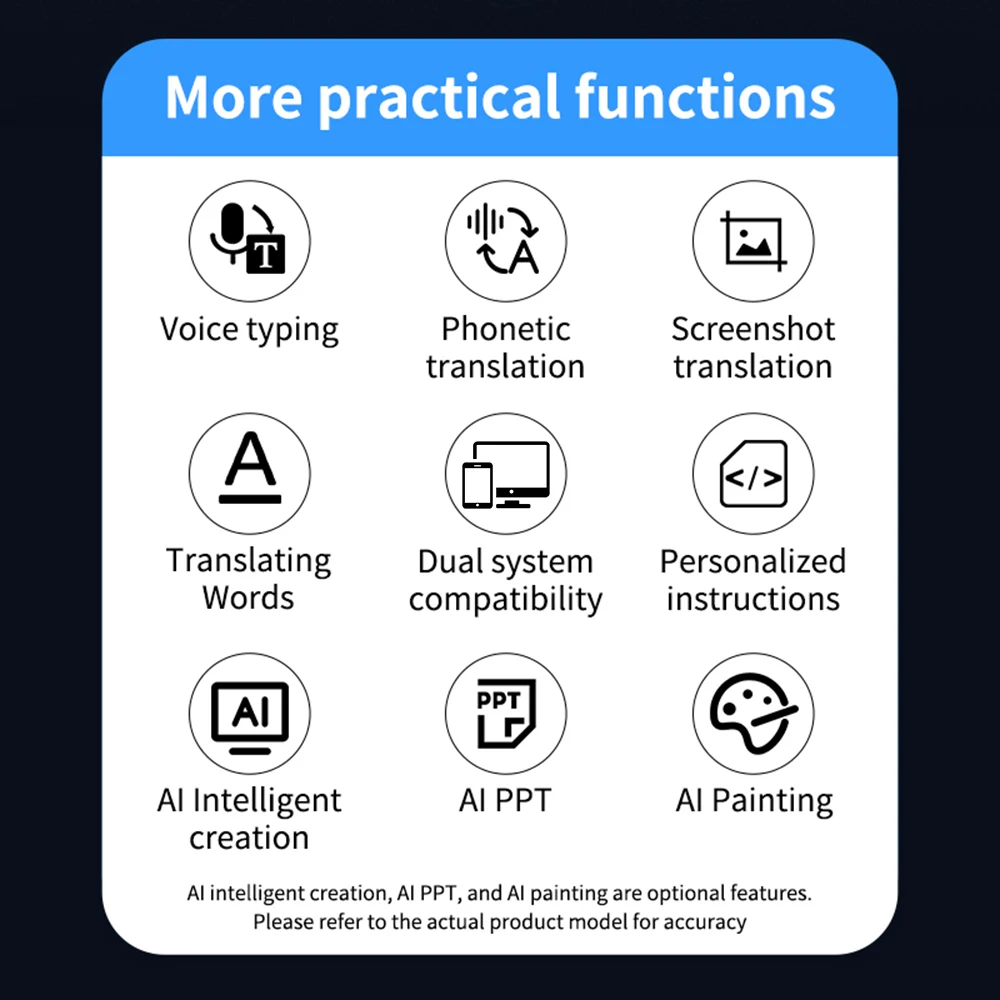 Wireless Voice Transalate AI Mouse 116 Languages Speech to Text and  226 Languages Translation Support Screenshot/Real-time